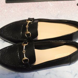Shoe Dazzle pleather loafers, 9.5